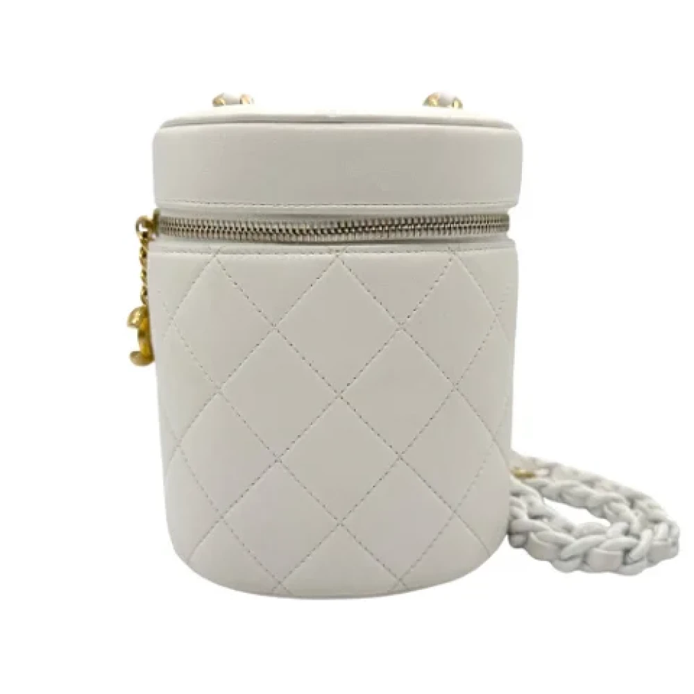 Chanel Vintage Pre-owned Leather chanel-bags White Dames
