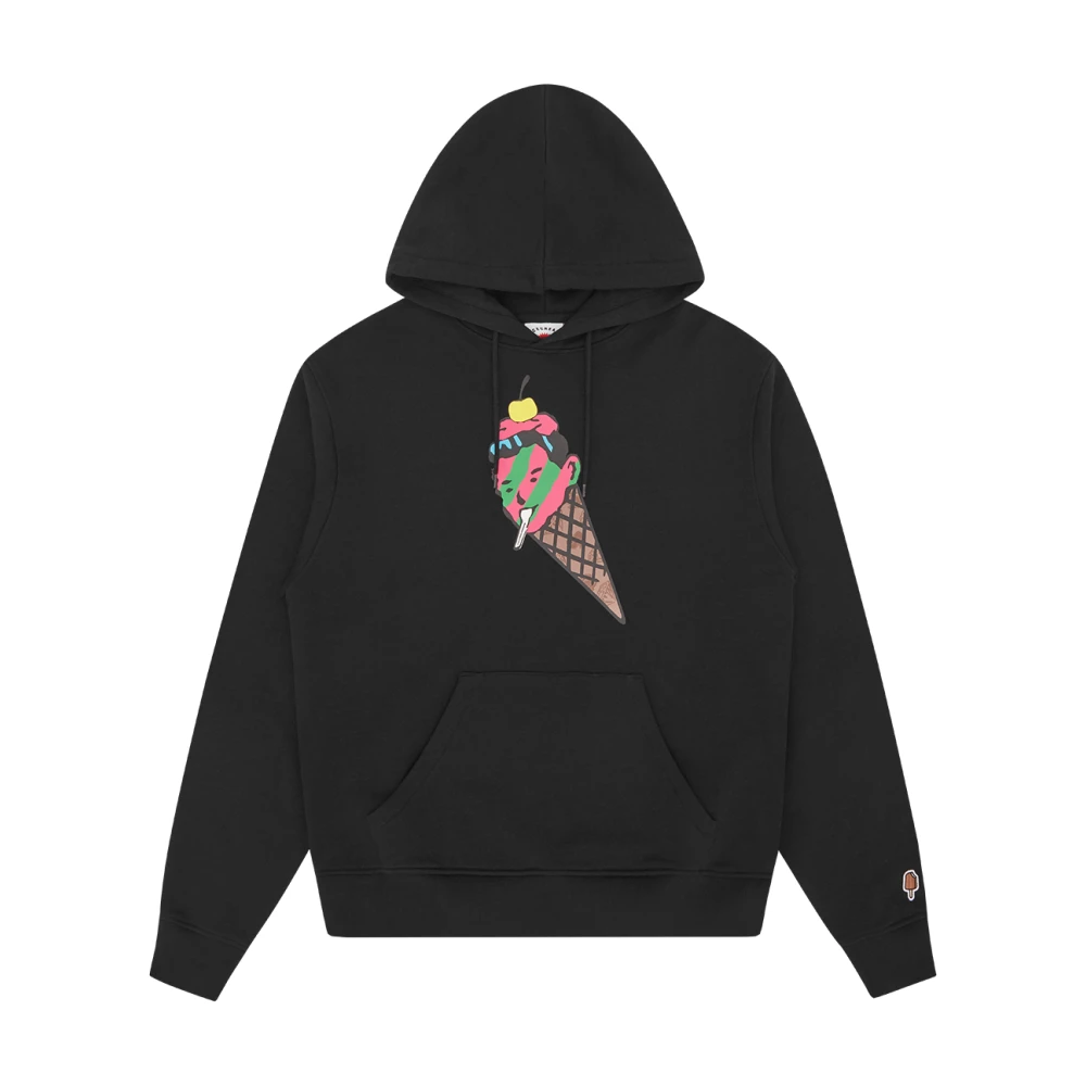 Icecream Men's Black Cone Man Popover Hood - Hoodies - Xl - Sweatshirts & Hoodies
