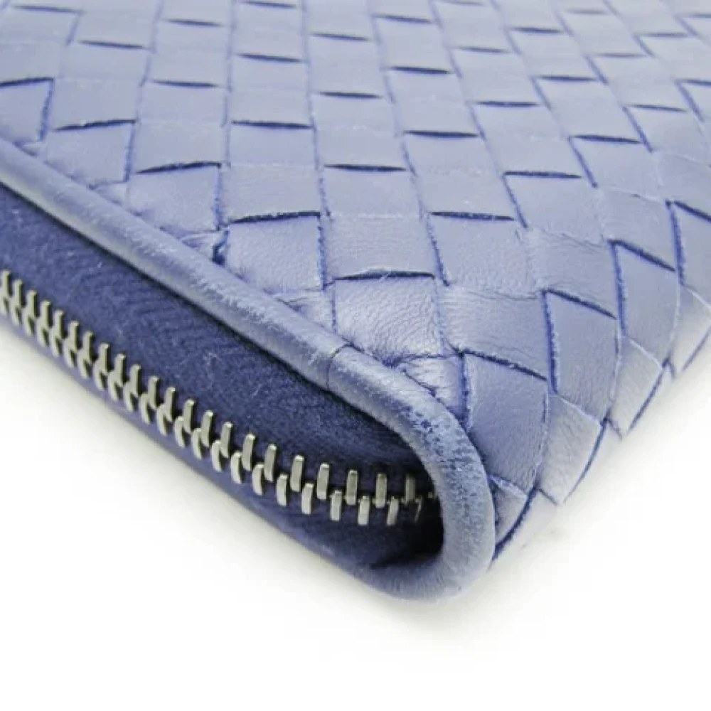 Bottega Veneta Vintage Pre-owned Leather wallets Blue Unisex