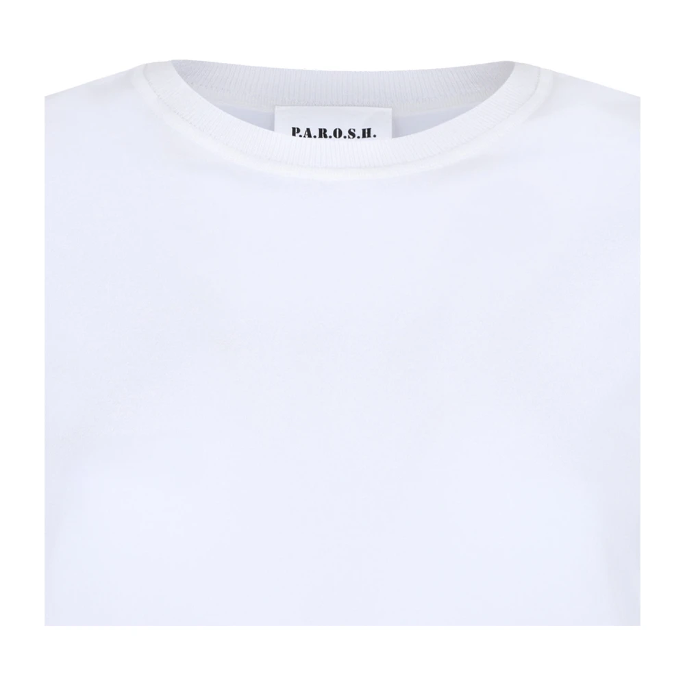P.a.r.o.s.h. Wit Crew Neck T-Shirt White Dames