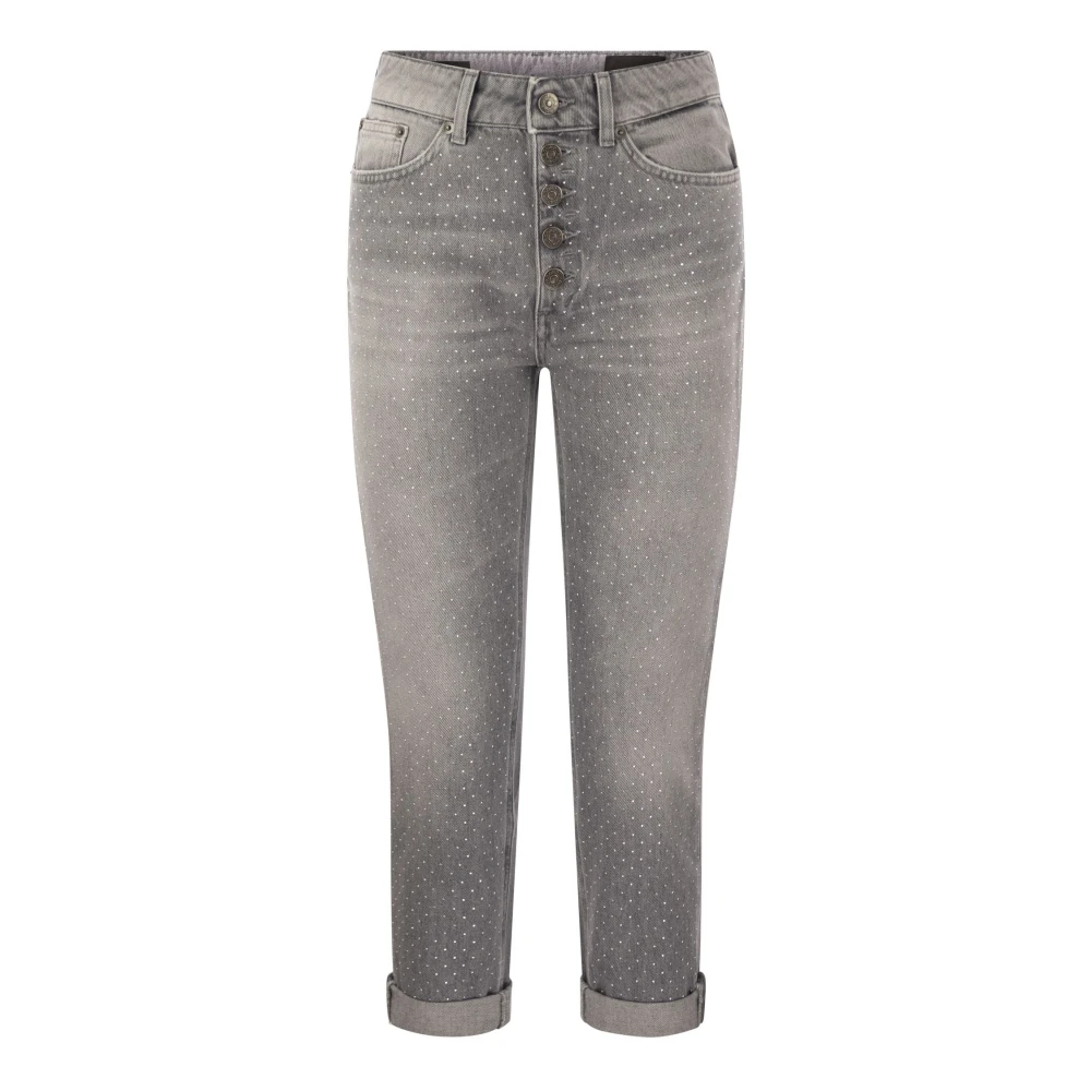 Dondup Cropped Jeans Gray Dames