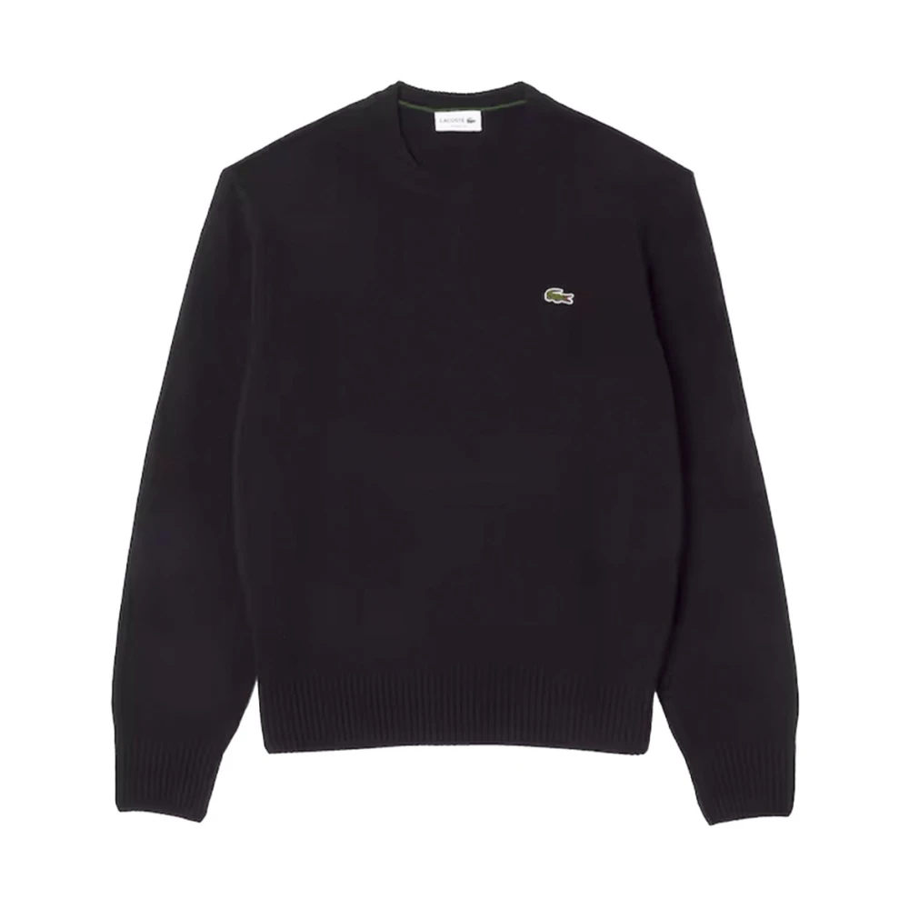Lacoste Herr Svart Sweatshirts & Hoodies L, Crew Neck Ulltröja