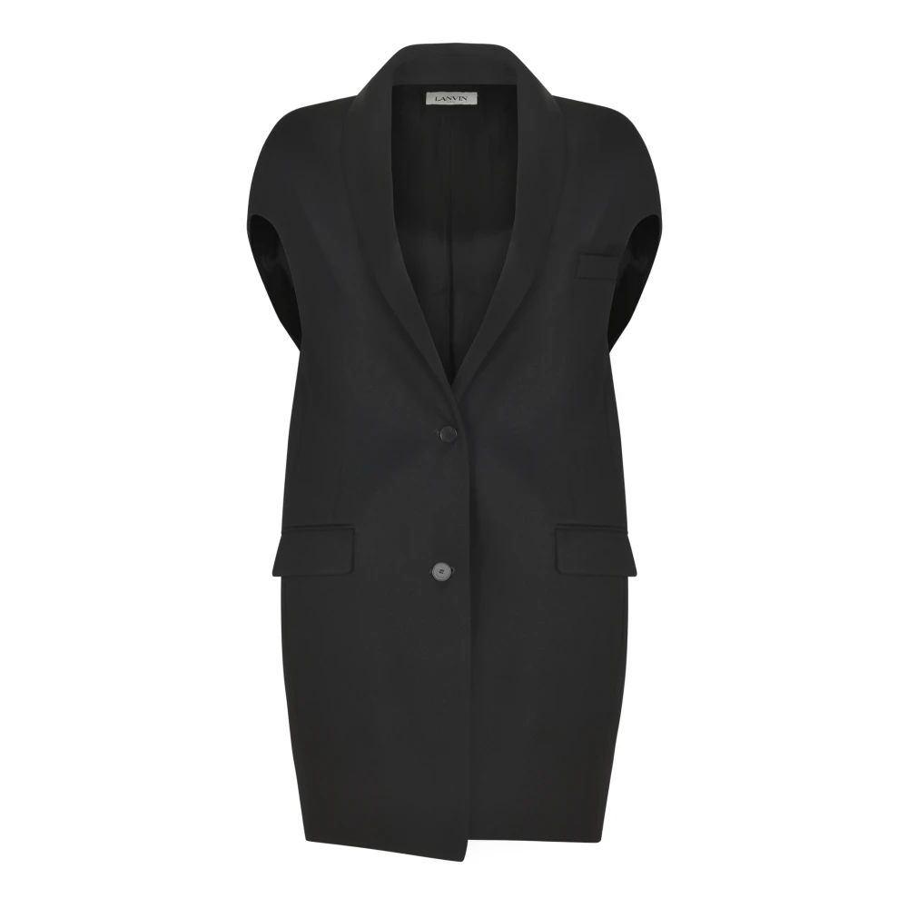 Lanvin Zwarte Jassen voor Stijlvolle Outfits Black Dames