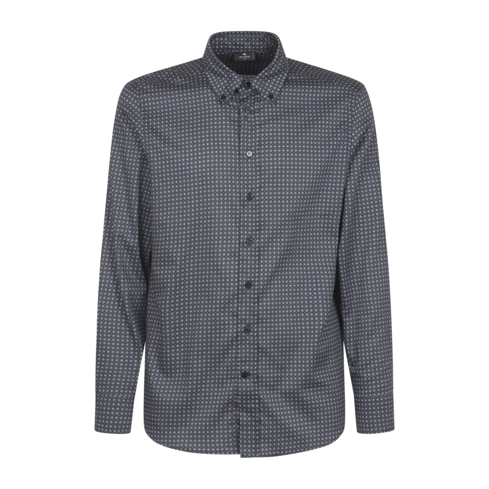 ETRO Blauwe Overhemden van Blue Heren
