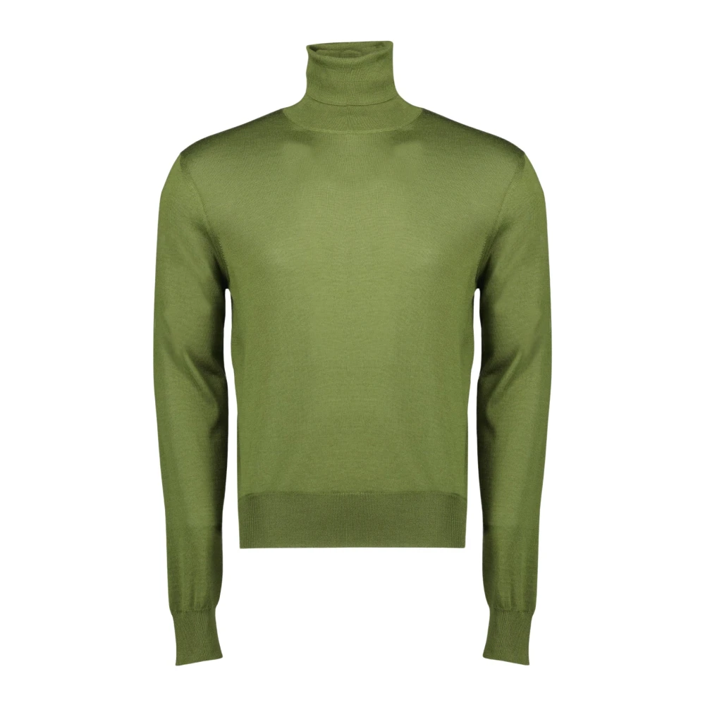 Saint Laurent Men's Green Turtlenecks, L, Turtleneck Jumper
