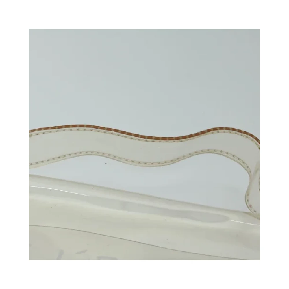 Hermès Vintage Pre-owned Fabric handbags White Dames
