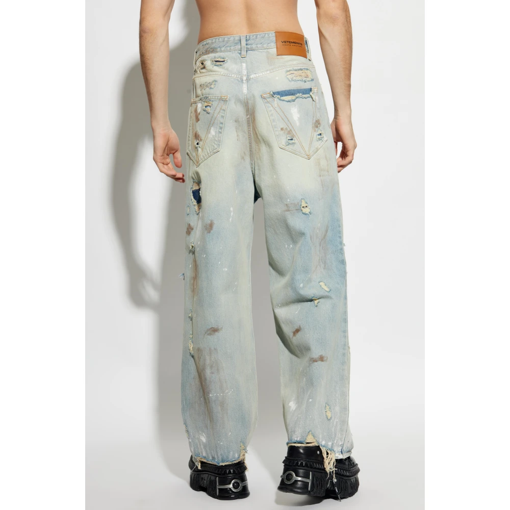 Vetements Jeans met versleten effect Blue Heren