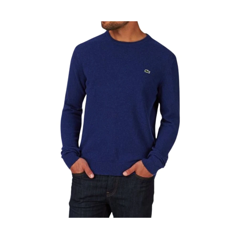 Lacoste Paarse Sweatshirt Stijlvol Comfortabel Herenkleding Blue Heren