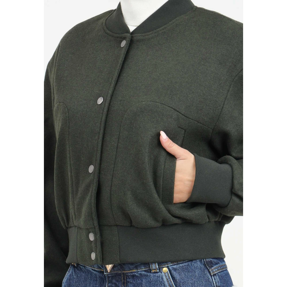 Only Groene Bomberjack Modern Ontwerp Green Dames