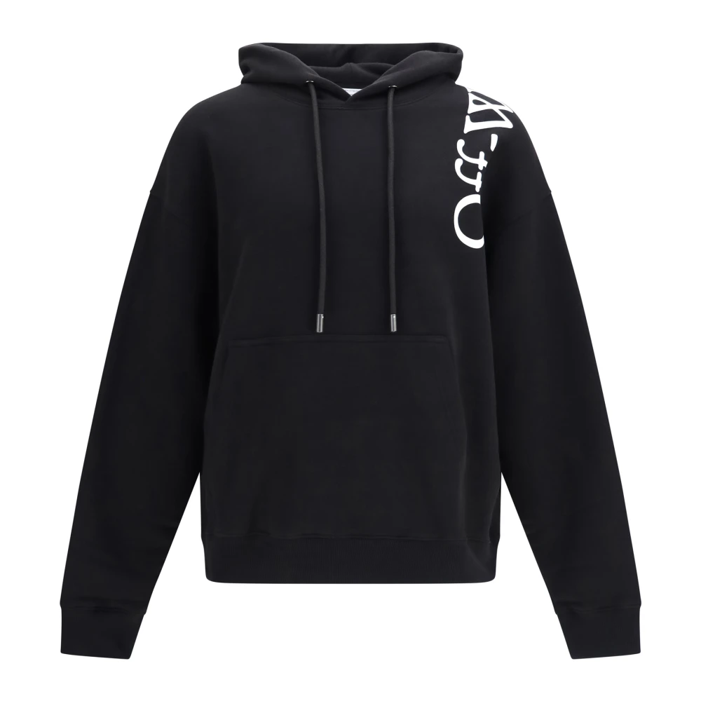 Off White Uomo Nero - Felpa Con Cappuccio Da Skate "Bookish" A Righe Verticali - Sweatshirts & Hoodies - Xl - Immagine 1