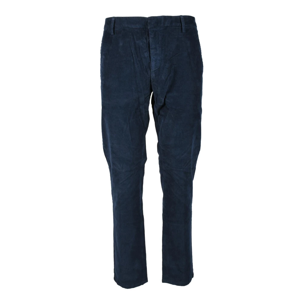 Dondup Katoen Elastaan Broek Blue Heren