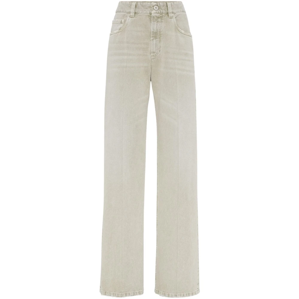 BRUNELLO CUCINELLI Moderne Losse Denim Jeans White Dames