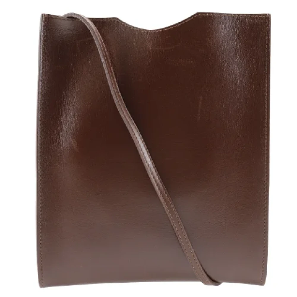 Hermès Vintage Pre-owned Leather crossbody-bags Brown Dames
