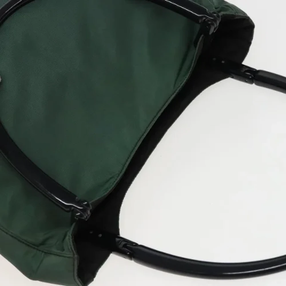 Prada Vintage Pre-owned Nylon handbags Green Dames
