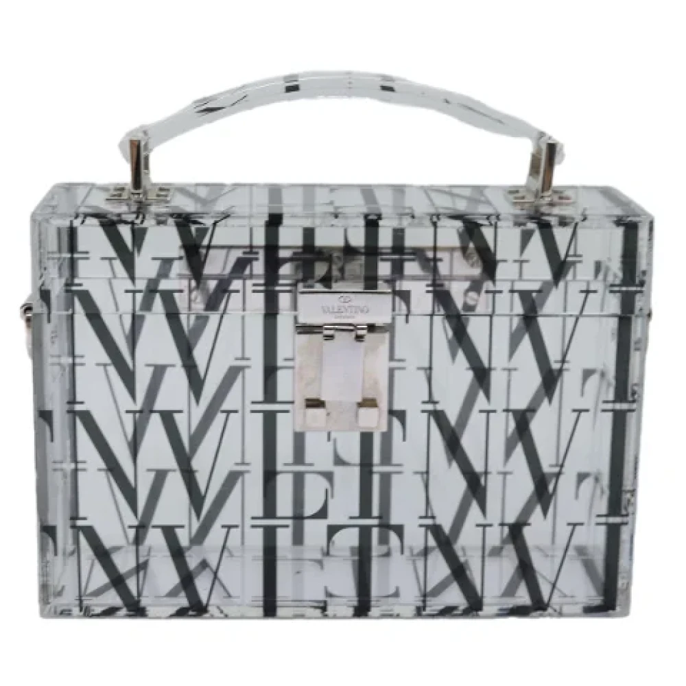 Valentino Vintage Pre-owned Plastic handbags Gray Dames