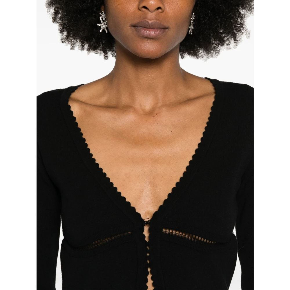 Blumarine Zwart Gebreid Vest Black Dames