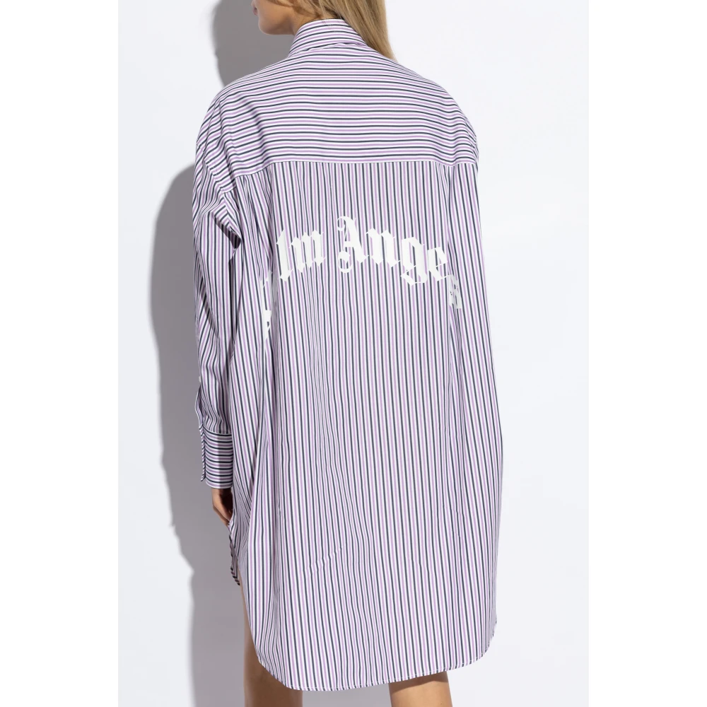Palm Angels Overhemd met zak Purple Dames