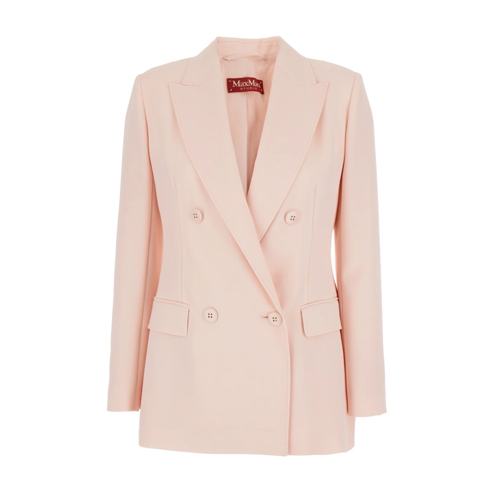 Max Mara Studio Pink Blazers, Female, M, Edicola Blazer