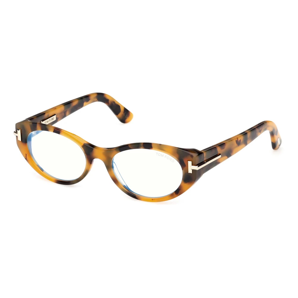 Tom Ford Unisex Brown Glasses, 53 Mm, Icon Blue Block Cat Eye Opticals