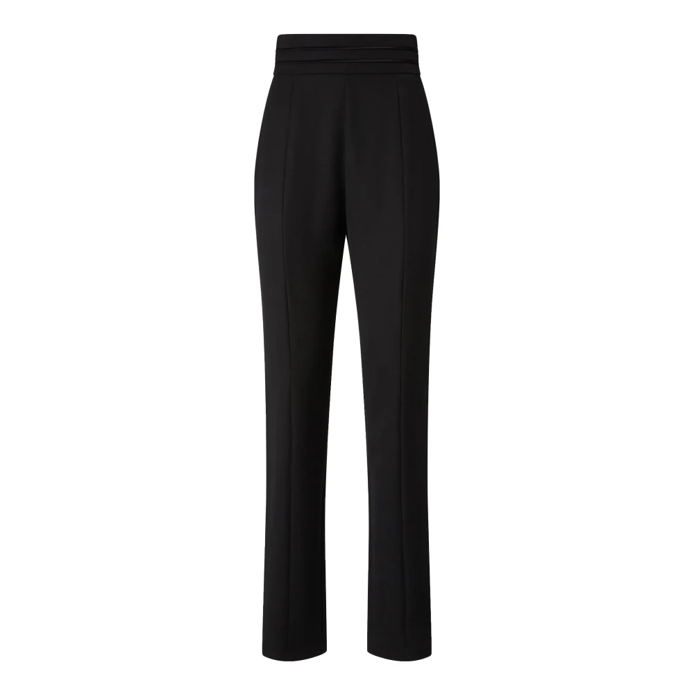 Pinko Elegante Hoge Taille Wollen Broek Black Dames