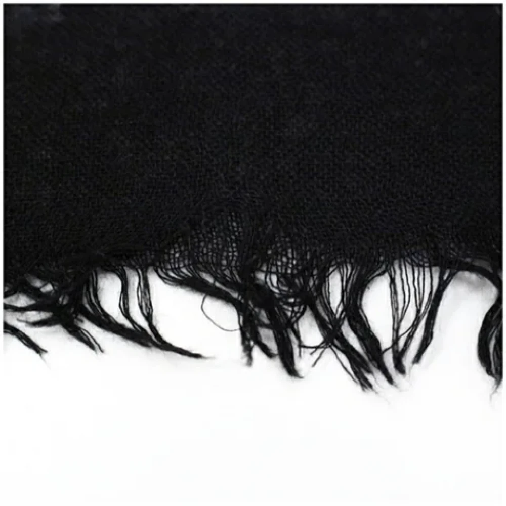 Louis Vuitton Vintage Pre-owned Cashmere scarves Black Dames