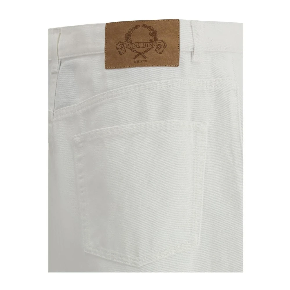 Moschino Moderne Relaxte Five-Pocket Jeans White Heren