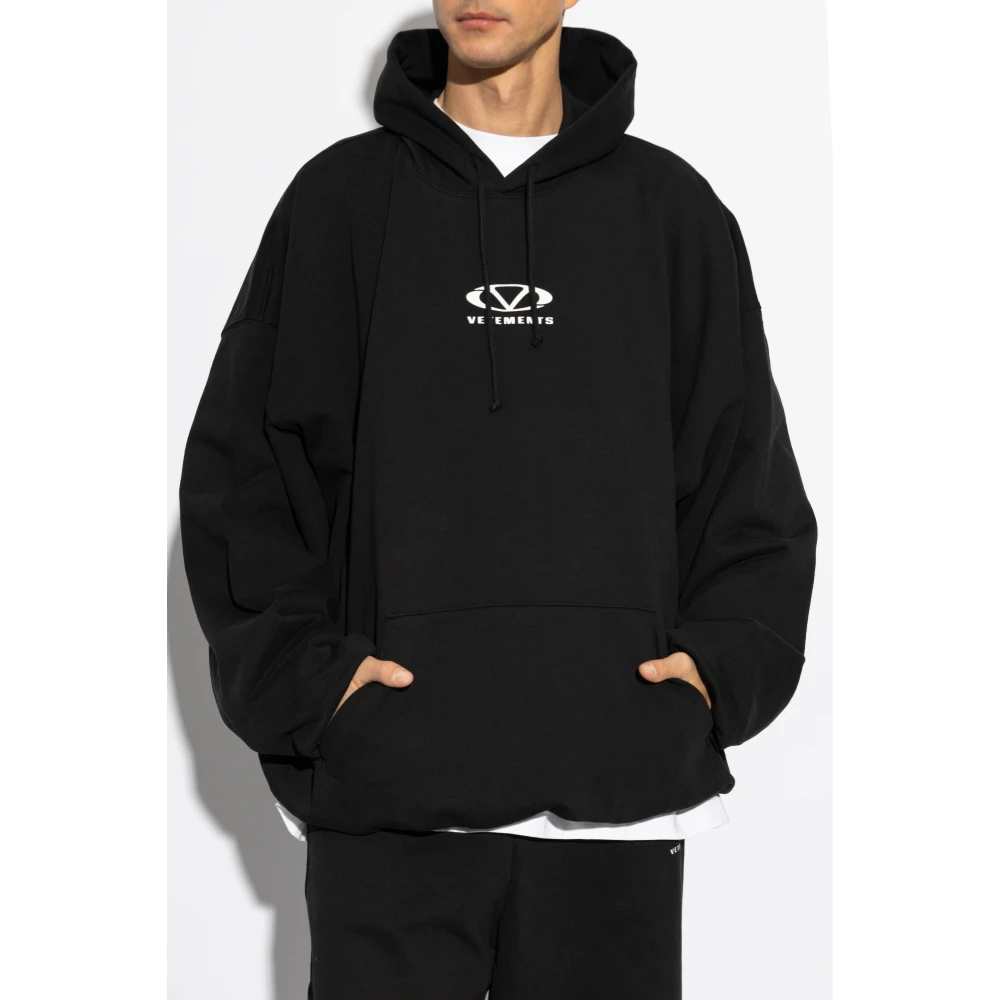 Vetements Sweatshirt met logo Black Heren