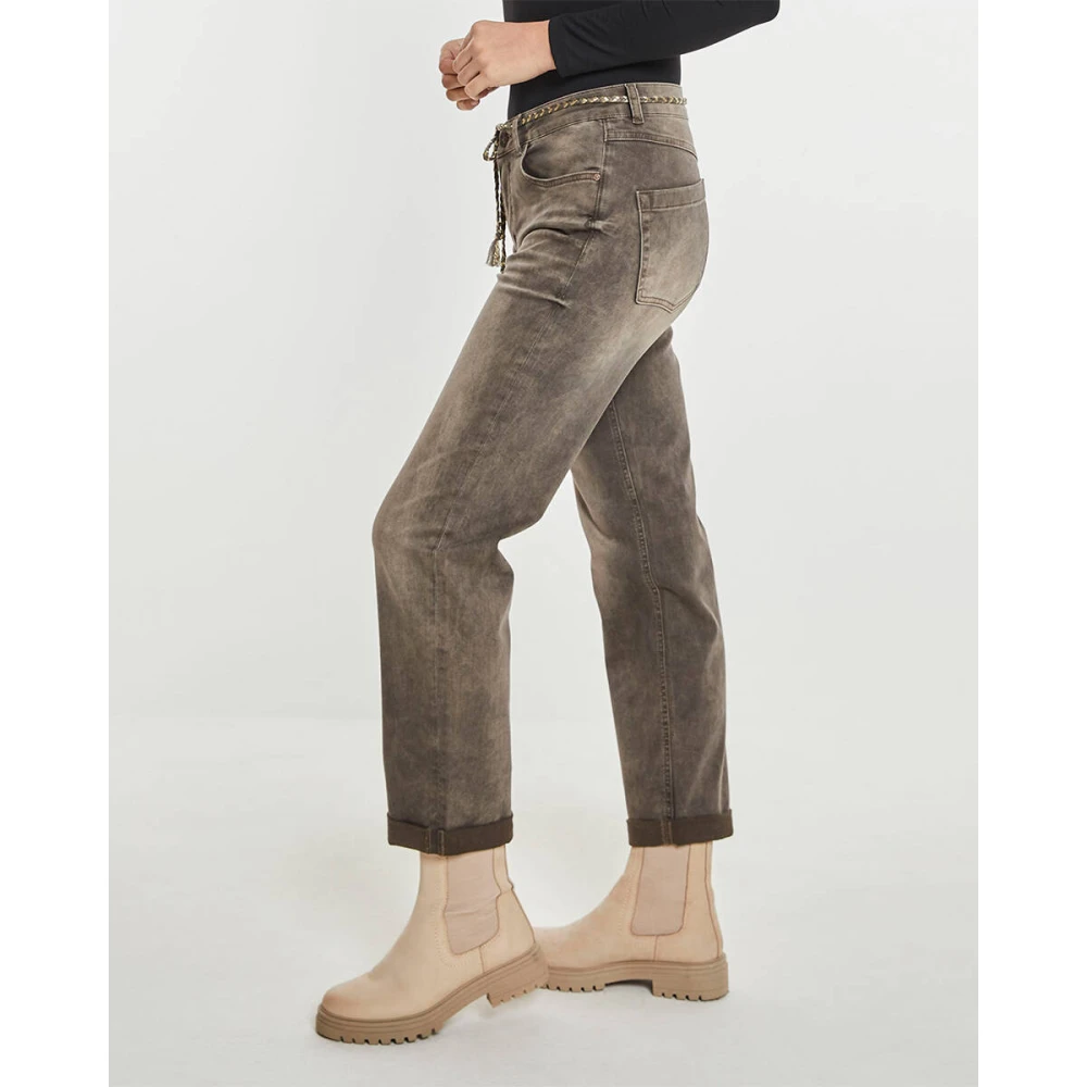 Parami Vintage Denim Jeans Fw241.127091 Beige Dames