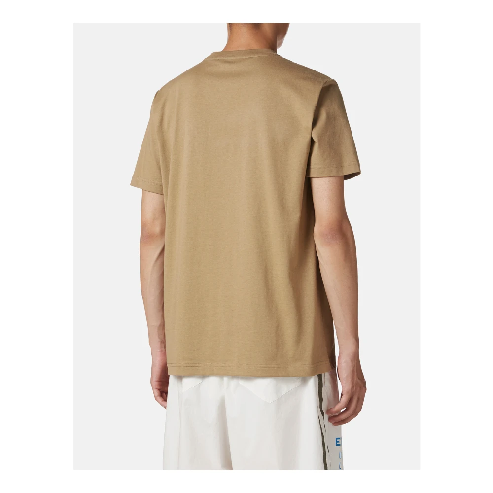 Iceberg Modderkleurig carry-over katoenen T-shirt met institutioneel logo borduurwerk Brown Heren
