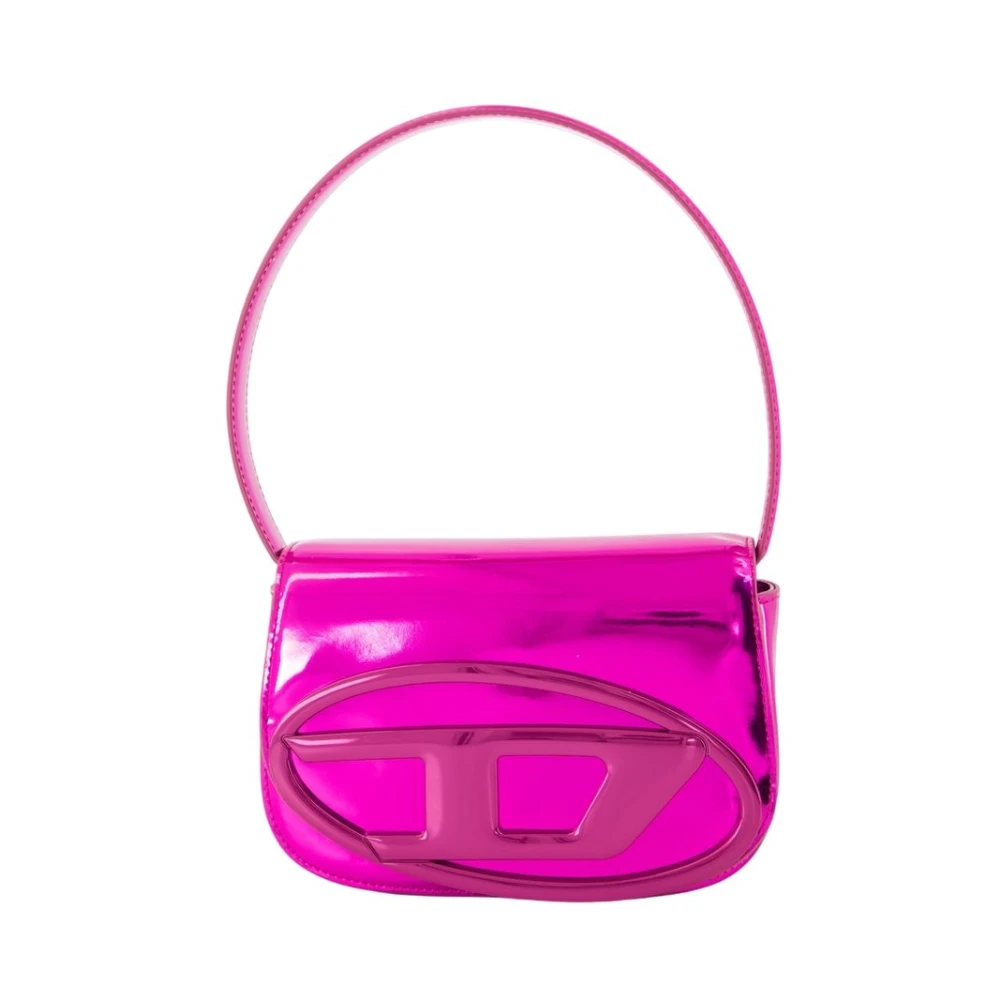 Diesel Rosa Fushia Läder Axelväska