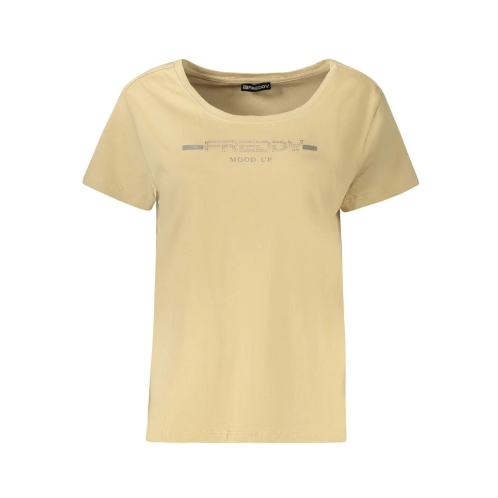 Freddy Donna Beige - Cotton T-Shirt - Tops - L