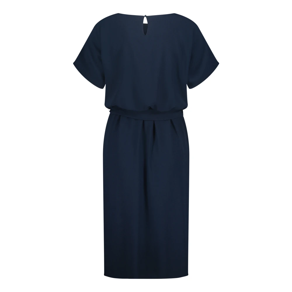 Betty & Co Gerimpeld Jersey Jurk Blue Dames