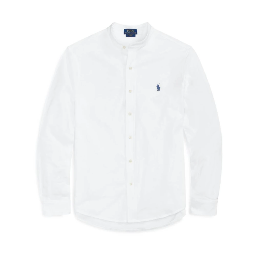 Polo Ralph Lauren Avslappnad Vit Långärmad Stickad Skjorta White, Herr