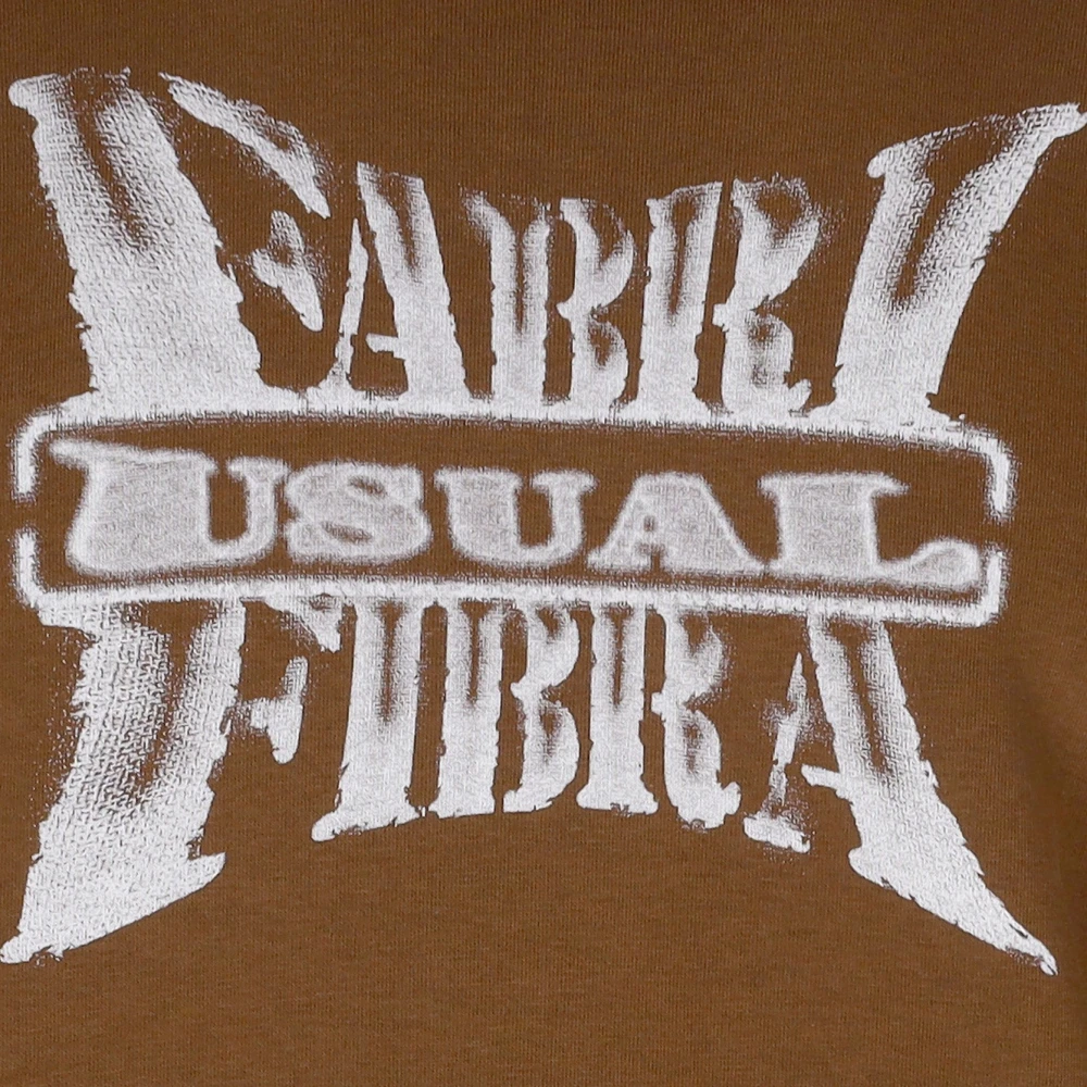 Usual Teamwork Hoodie Sweatshirt met Lange Mouwen Brown Heren