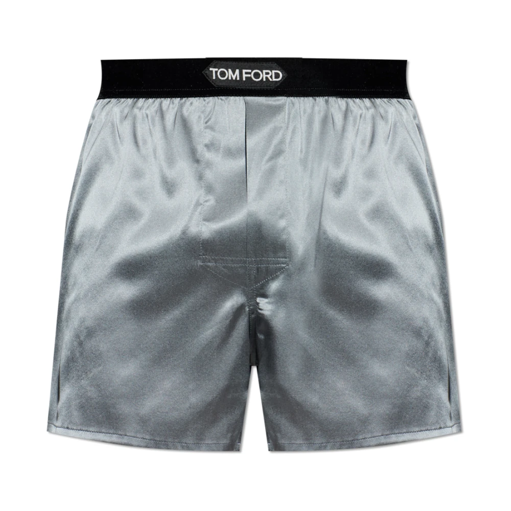 Tom Ford Uomo Grigio - Silk Logo Boxers - Underwear - S