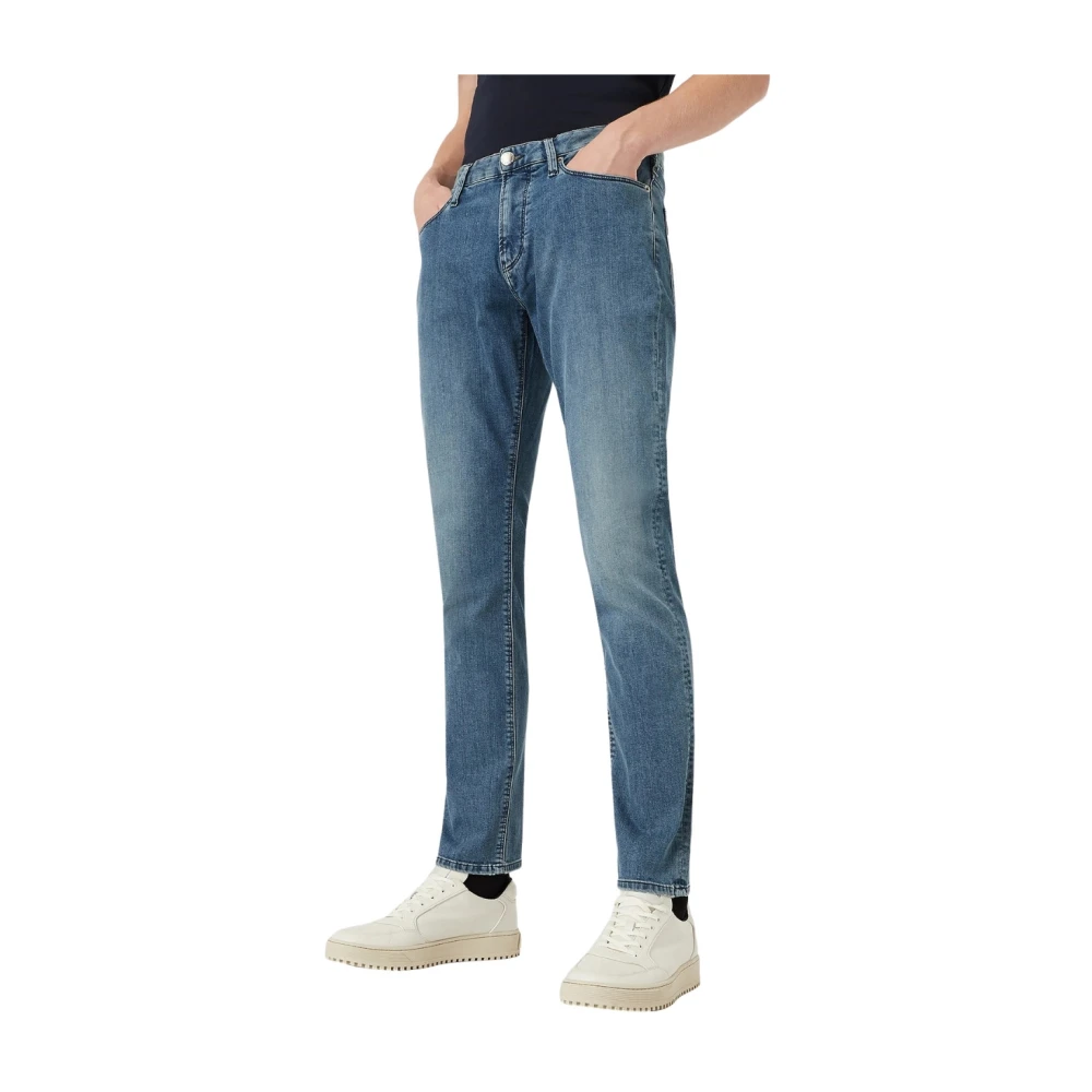 Emporio Armani Slim-fit 5 Zakken Jeans Blue Heren