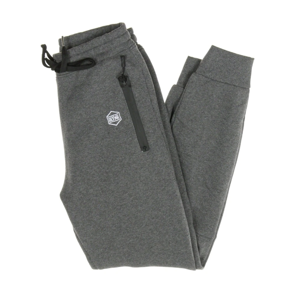 Dolly Noire Donkergrijze Melange Sweatpants Tracksuit Broek Gray Heren