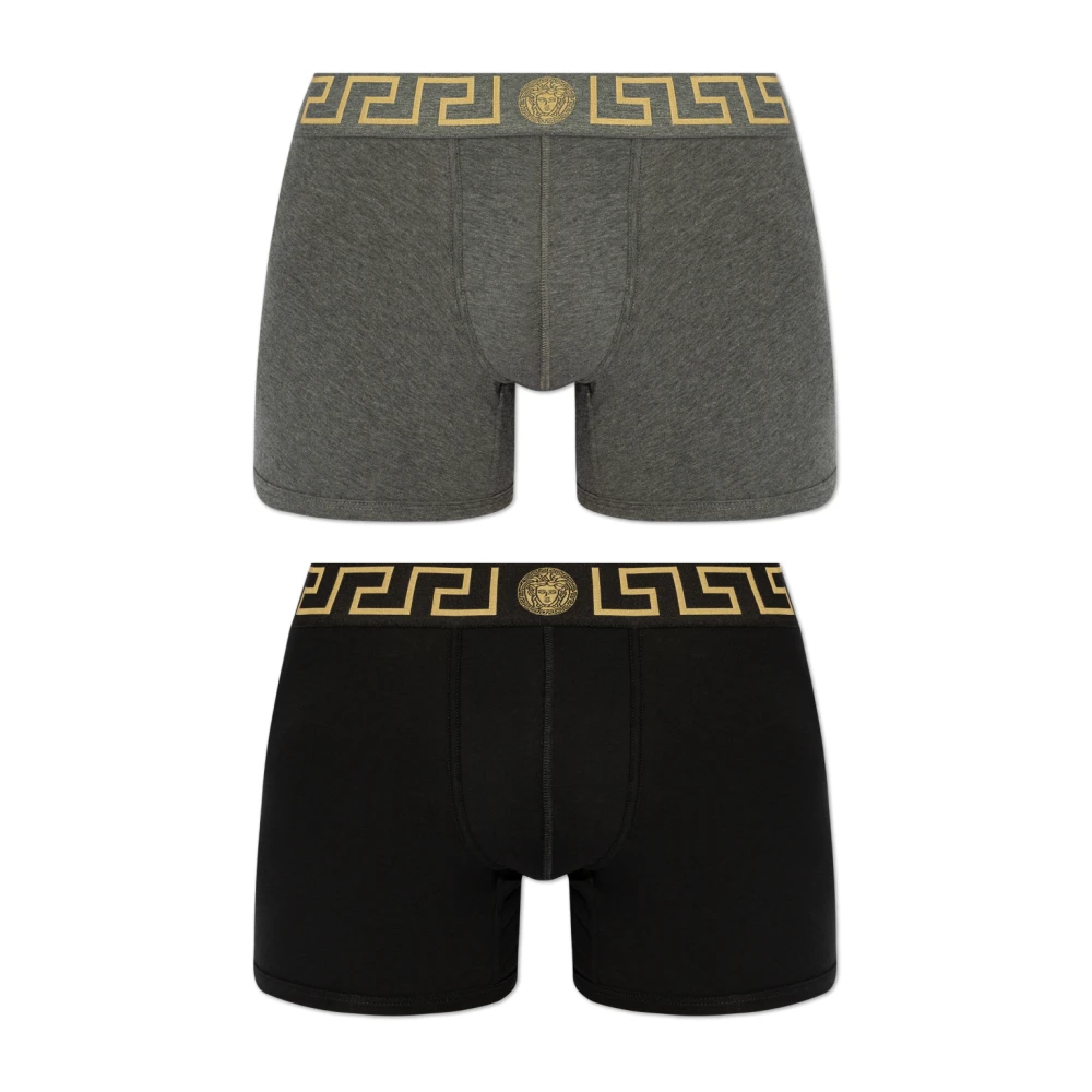 Versace Herr Multicolor Underkläder Xl, Bomull, Tvåpack Boxershorts