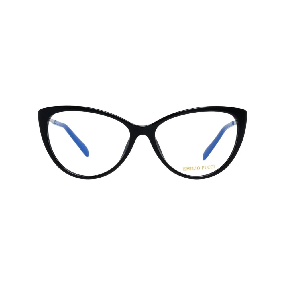 EMILIO PUCCI Zwarte Dames Optische Frames met Merkhoes Black Dames