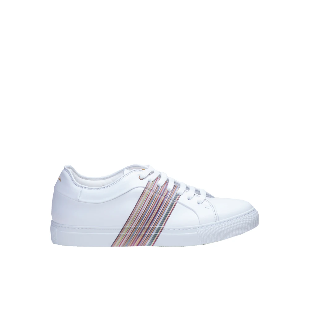 Paul Smith Vita Läder Rand Sneakers White, Herr