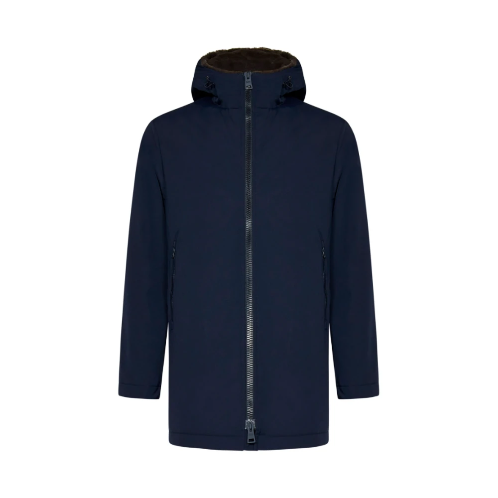 Herno Blauw Bruin Synthetisch Materiaal Parka Blue Heren