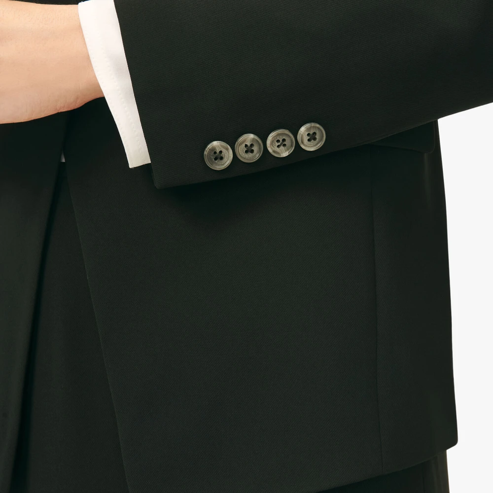 Brooks Brothers Crepe Kostuumjasje met één Knoop Black Dames