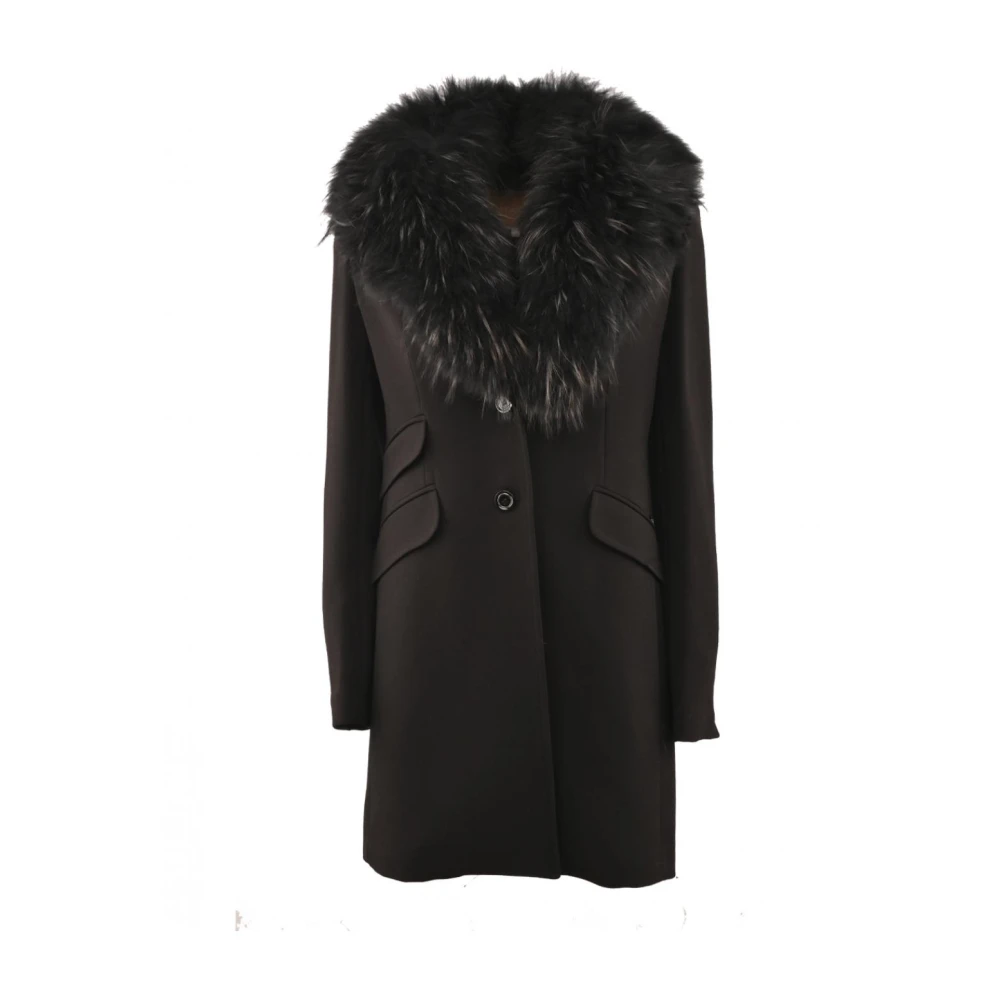 Kocca Wollen jassen en trenchcoats Black Dames