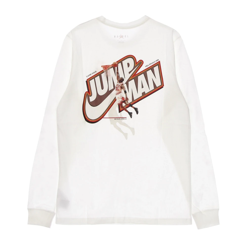 Jordan Heren Longsleeve T-shirt Wit Rood White Heren