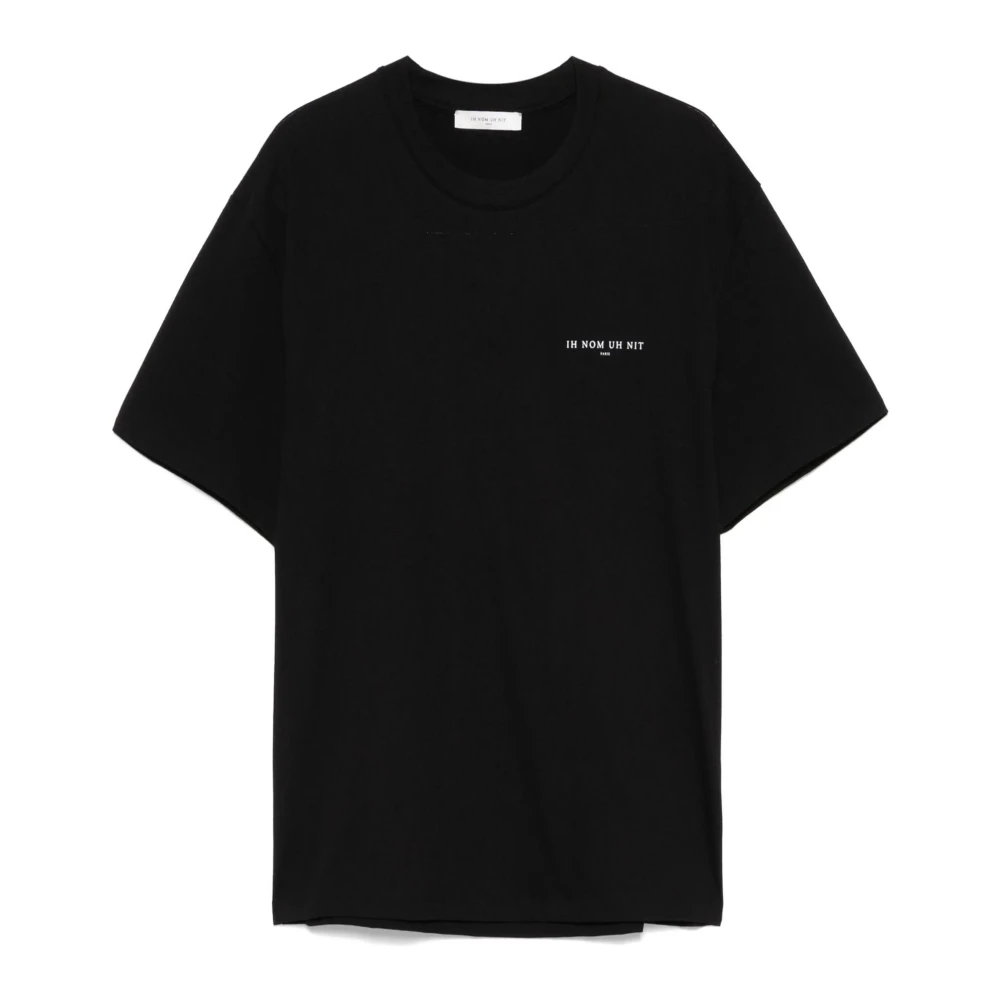 IH NOM UH NIT Zwart Logo Print Katoenen T-shirt Black Heren