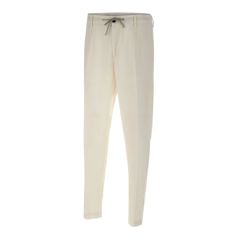 Eleventy Men's White Slim-Fit Trousers - Slim-Fit Trousers - W32 - Trousers