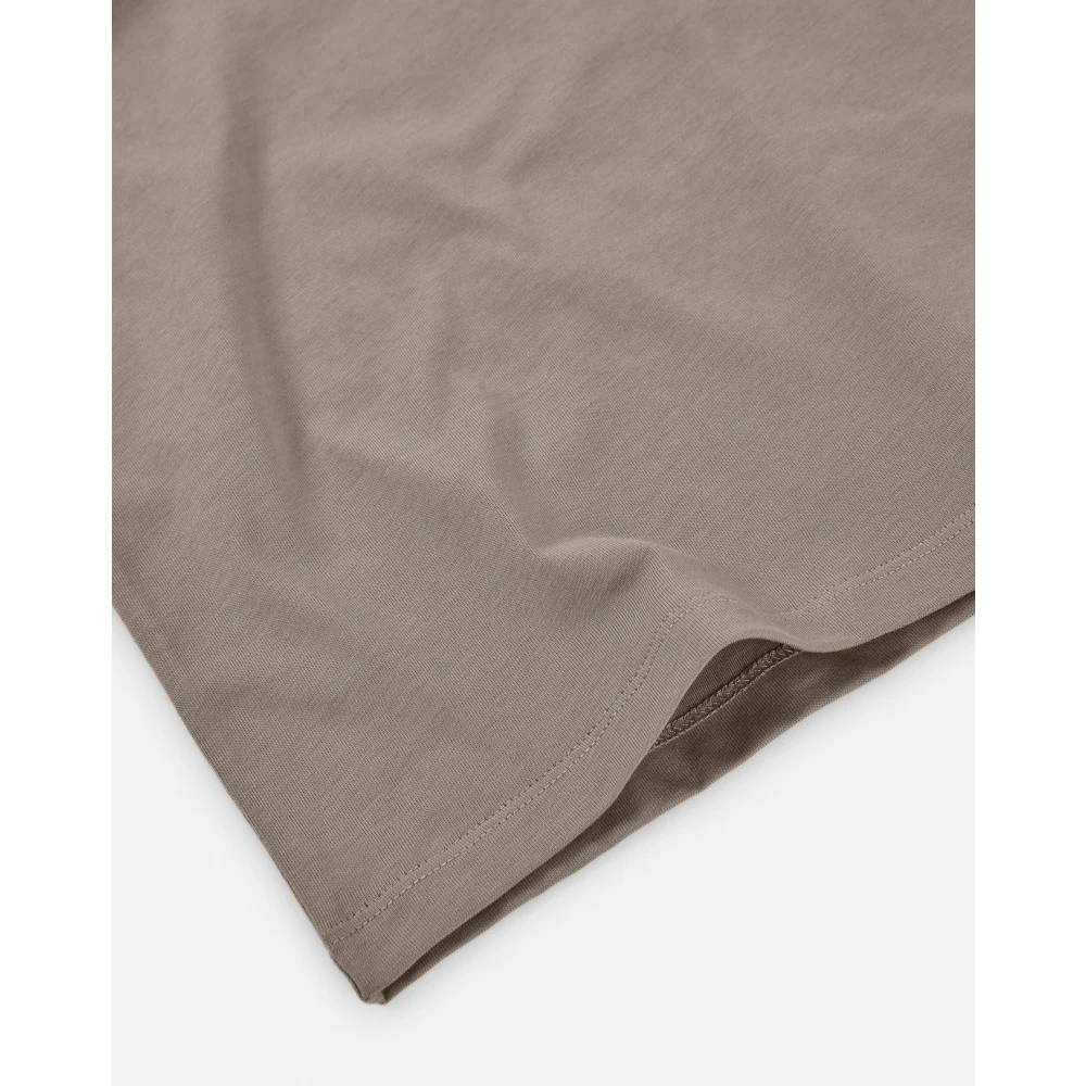 Ami Paris Beige Logo T-Shirt Gray Heren