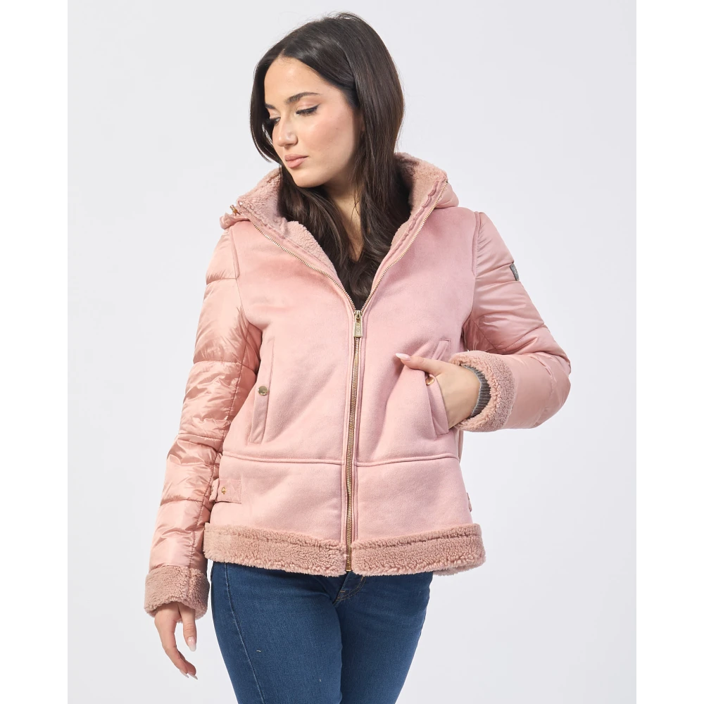 YES ZEE Roze Winterjas voor Vrouwen Pink Dames