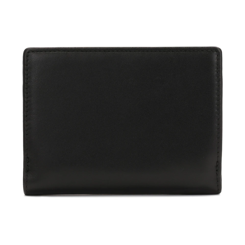 Kazar Compacte zwarte leren portemonnee Black Dames