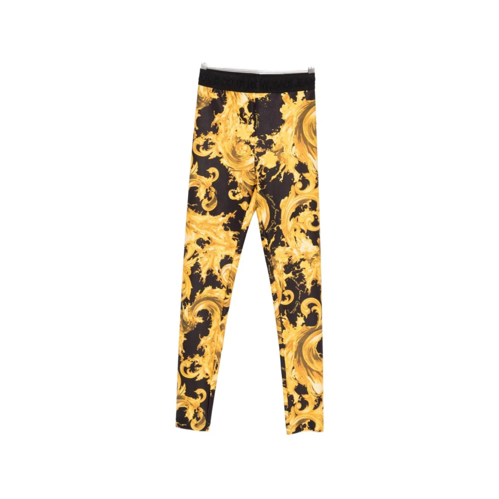 Versace Jeans Couture Women's Multicolor Leggings, Xs, Baroque Print Leggings